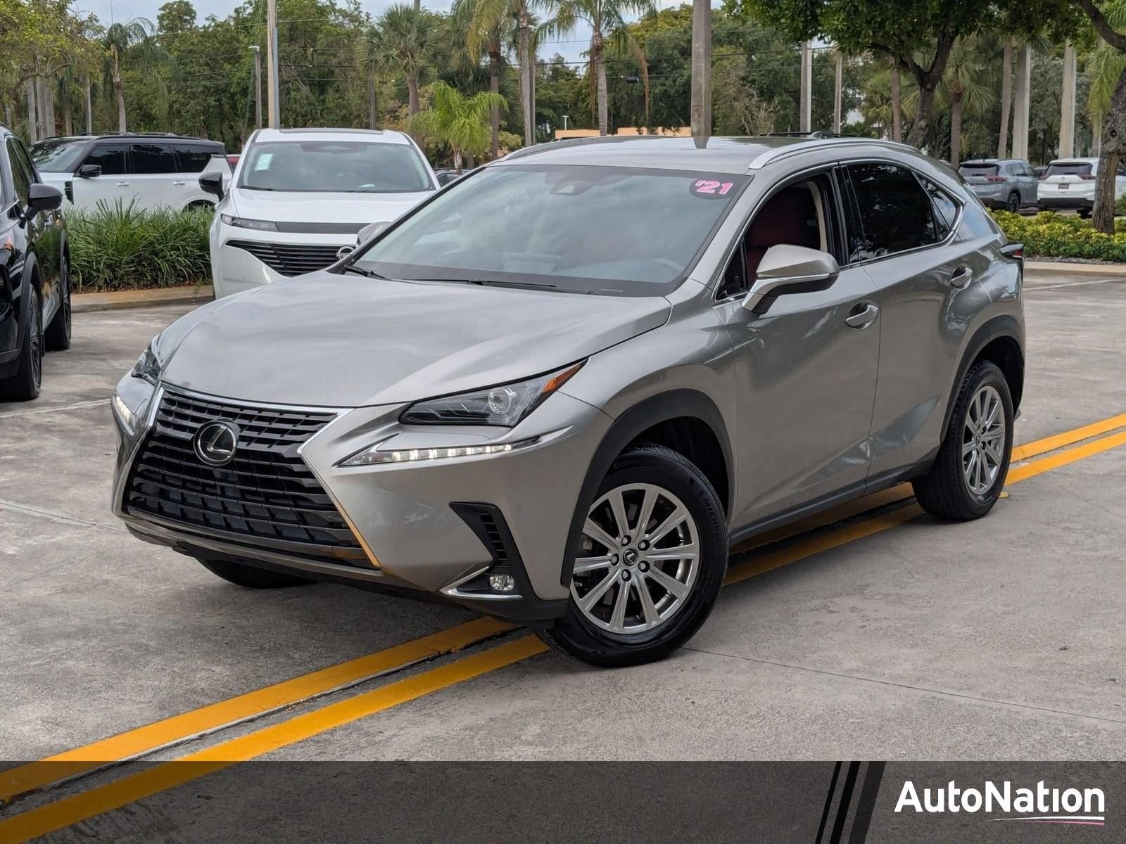 2021 Lexus NX 300 FWD in Atomic Silver — front three-quarter view